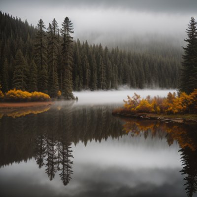 nature, forest, lake, reflection, mist, low light, autumn, trees, wood, black, forest lake, serenity, natural, ecosystem, photography, calm, ruin, silence, landscape, wilderness