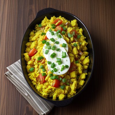 scrambled egg, egg, indian food, tomato, green chili, coriander, turmeric, breakfast, high protein, bowl, food, nutrition, black bowl, protein, cuisine, fresh herbs, indian spices, spicy food, home-cooked meal, nutrients