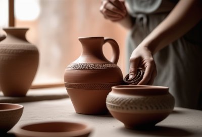 ceramics, potter, clay, craft, studio, handmade, art, texture, sun rays, artist, palm, artisanal, dirty, motion, artistic creation, open arms, contemplation, crafted