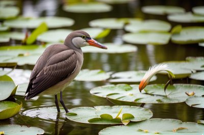 water bird, pond, lily pad, feathers, nature, beautiful flowers, flower background, wet, standing, yellow, beautiful, wild, animal, flying, environment, ecosystem, calm, aquatic plants, flower, solitary, tropical, flower wallpaper, lake, nice