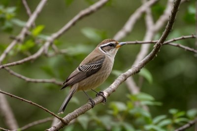 bird, songbird, wildlife, nature, wire, sharpness, natural setting, earth tones, perching, background blur, wild birds, small bird, bird perching, natural palette, light brown, green background, photography, macro, zoology, tranquility
