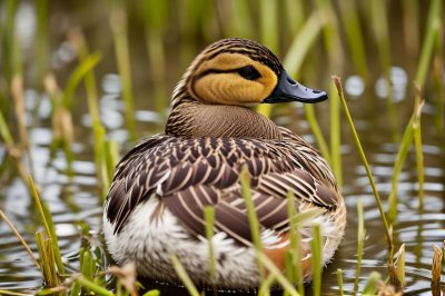 duck, animal, nature, wild, feathers, bird, reeds, water, cuddling, peaceful, green, background, wildlife, light, colors, calm, fauna, beautiful, detailed