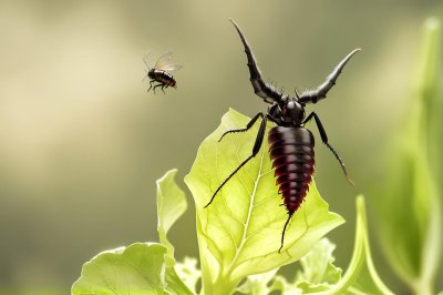 nature, animal, antenna, insect, invertebrate, longhorn beetle, leaf, outdoors, wildlife, forest, macro, details, green, close-up, black, bug, natural, ground, net