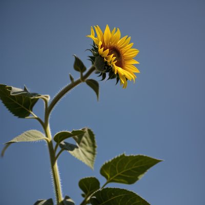 sunflower, buds, nature, bloom, botany, garden, yellow, close-up, summer sky, blue sky, height, from bouquet, interaction, collaboration, well-being, values, challenge, sky, plant, summer flowers