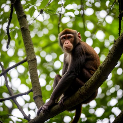 monkey, nature, trees, branches, forest, green, animal, mammal, leaves, wilderness, wild, caribbean, ecosystem, biotope, biodiversity, diversity, environment, conservation, evolution, biology