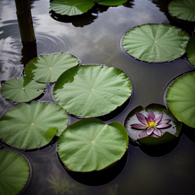 frog, water lily, pond, leaves, water surface, green color, nature, biodiversity, amphibian, aquatic plants, calm surface, lotus pond, natural world, water habitat, water biodiversity, moss, water ecosystem, ripples on pond, serene environment