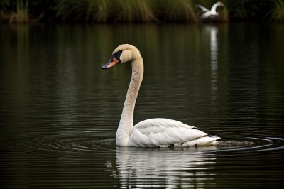 swan, bird, waterfowl, lake, nature, reflection, wildlife, swimming, calm, silence, peaceful, ornithology, tranquil water, white feathers, animal, close-up, solitude, water, fauna, quiet, singularity