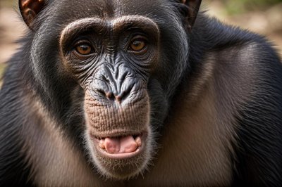 chimpanzee, portrait, wildlife, animal, primate, africa, eyes, kibale, uganda, fur, animal face, mood, maturity, nature, detail, close-up, curiosity, intelligence, searching