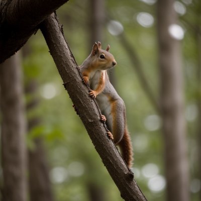 squirrel, tree, nature, wildlife, rodent, mammal, wild, bark, branch, leaves, cute, canopy, forest tree, observation, fauna, forest, green, summer, ecosystem, fresh, peaceful
