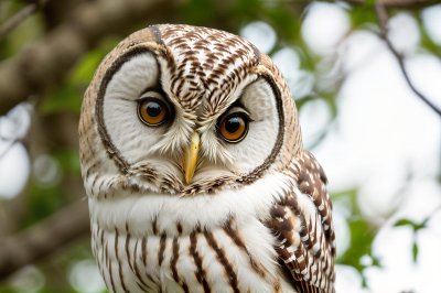owl, bird, fauna, nature, wildlife, ornithology, heart-faced owl, feathers, cute, tree leaf, birdwatching, raptor, white, camouflage, animal, beautiful, close-up, day, outdoor