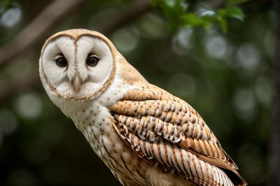 owl, barn owl, bird, animal, wildlife, nature, night, feathers, gaze, eyes, nocturnal, focus, portrait, sharpness, detail, head position, owl stare, raptor