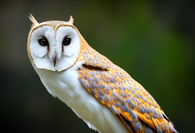 owl, barn owl, bird, animal, wildlife, nature, night, feathers, gaze, eyes, nocturnal, focus, portrait, sharpness, detail, head position, owl stare, raptor