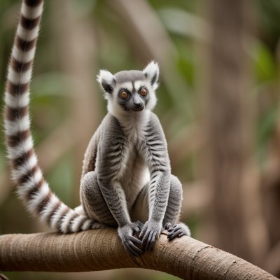 lemur, ring-tailed lemur, striped tail, madagascar, island, tree, primate, sunbathing, arms wide, cute, eyes, jungle, forest, wilderness, animal, territorial defense, wildlife, nature, posing, exotic