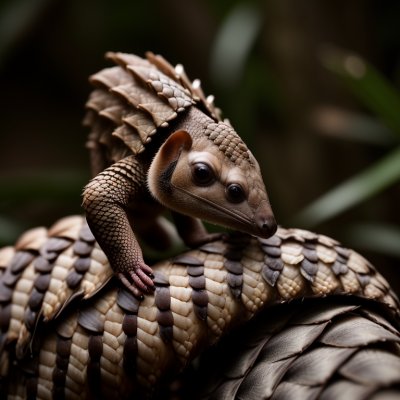 pangolin, scales, forest, armor, ant, log, claw, tail, endangered, nocturnal, tongue, unique, protection, animal, insect, nature, insectivore, endangered species, natural habitat, threat
