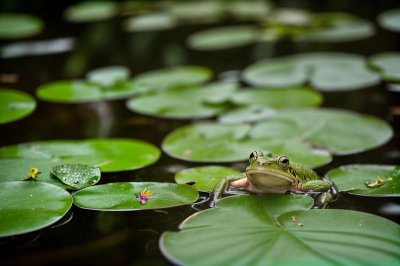 frog, full hd wallpaper, lily pad, tropical, water, beautiful wallpaper, 4k wallpaper 1920x1080, natural environment, wildlife, wallpaper 4k, hd wallpaper, 4k wallpaper, greenery, soft light, nature, mac wallpaper, windows wallpaper, cool backgrounds, free background, reflection, wallpaper hd, background, wilderness, fauna, laptop wallpaper, lake, green leaves, calm, macro, biotope, aquatic plants, free wallpaper, desktop backgrounds, biodiversity