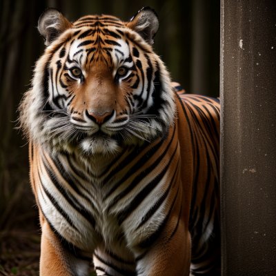 tiger, animal, predator, nature, aura, stripes, big cat, fur, frontal, wild, forest, natural habitat, presence, posing, canine, wild animal, handsome, light, feline