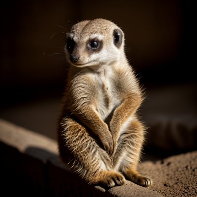 meerkat, zoo, alert, cute, sentry, animal, daylight, guarding, standing, wildlife, nature, brown fur, portrait, carnivore, attraction, typical posture, savanna, rock, land mammal, foraging