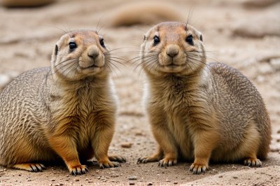 prairie dog, rodent, animals, pair, cute, close-up, fluffy, fur, nature, wild animal, ground, sleeping, resting, cuddle, snout, hd wallpaper, whiskers, wallpaper, background
