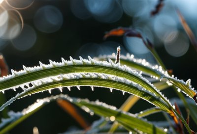 frost, grass, green, morning sun, autumn, morning, nature, october, ice crystals, moisture, cool, sunny, outdoors, details, fresh air, dew drops, glossy, relaxing, cold air