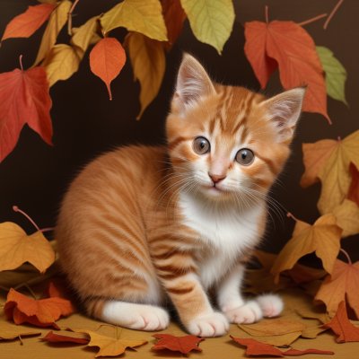kitten, ginger, autumn, leaves, cute, animal, cat, natural, outdoors, light, fur, sun, baby, grass, stone, insectivorous, young, wild, exploration, ecology