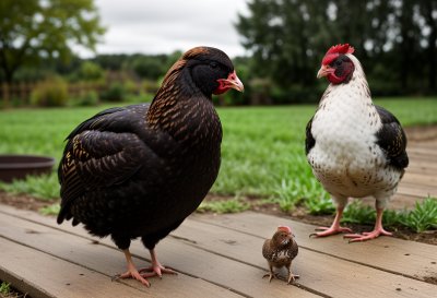 hen, black, bird, yard, agriculture, outdoor, domestic, feather, comb, animal, feeding, farmyard, one leg, balance, breed, chicken, nature, pecking, beak, farm