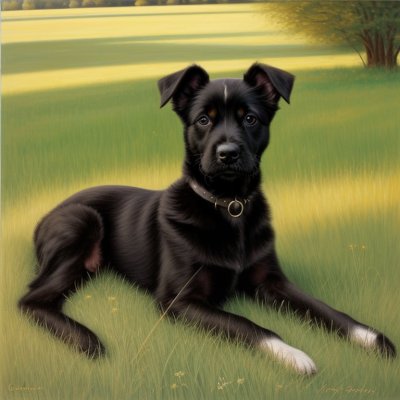 puppy, grass, black dog, countryside, pet raising, sunshine, play, dog on leash, curiosity, barking, pet, walk, animal, light collar, curious look, pets outdoors, nature, dog breed, noble