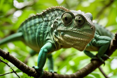 chameleon, reptile, animal, exotic, close-up, green, nature, wildlife, camouflage, habitat, branch, insect, tropical, leaf, eco-friendly, lizard, arboreal, summer, flora, biome