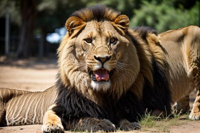 lion, pet, predator, zoo, cat, tongue, pride, savannah, mane, wild, carnivore, big cat, africa, animal, feline, animal portrait, wildlife, tusked, biotope, nature, large head, waterhole, nature reserve