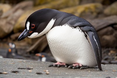 little penguin, penguin preening, bird, zoo, feathers, nature, animal, australia, preening bird, water bird, wildlife, rocky shore, calm, natural environment, cute picture, natural behavior, feather care, animal details, wild animals, cute bird