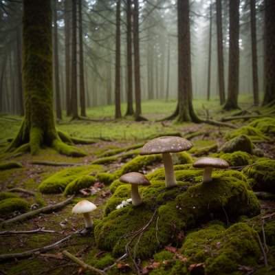 forest, green, moss, autumn, nature, mushroom group, close-up, small mushrooms, mushrooms, ground, forest floor, ecosystem, environment, foraging, fresh, wild, forest life, organism, rustic, nature scene