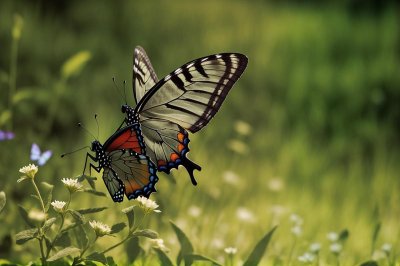 butterfly, meadow, macro photography, wings, summer, wildflower, insect, brown, antenna, detail, endangered species, natural environment, flower, green, close-up, nature, breathtaking, symmetry, beauty, hoverfly, shading