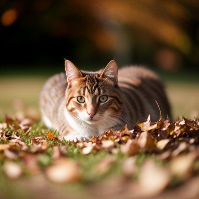 autumn, cat, pet, outdoors, beautiful wallpaper, grass, autumn leaves, nature, craft, cute, gravel, garden, background, pastel colors, calm, cat eyes, portrait, animal, natural light, detail, observation, darkness, contemplation