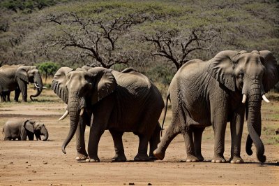 elephants, herd, nature, wildlife, safari, national park, animal world, waterhole, mammals, large animals, natural habitat, wild animals, life cycle, water animals, ecosystem, resting animals, cute, hot weather, river, kenya