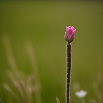 flower, wildflower, pink flower, bud, plant, flora, hairy stem, bokeh, macro, green background, detail, minimalism, nature, outdoor, beauty, background, wallpaper, hd wallpaper, natural beauty, field, simple beauty
