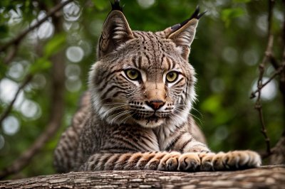 lynx, predator, animal, pet, feline, mammal, cat, carnivore, wild, fur, ears, eyes, nature, zoo, character, tail, hunting, north, hairy, camouflage, beauty, branch