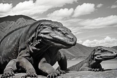 komodo dragon, rinca island, monitor lizard, indonesian wildlife, second largest lizard, giant lizard, flores, protected species, endangered, exotic animal, nature, wildlife photography, reptile, komodo national park, predator, fauna, wild animal, east nusa tenggara
