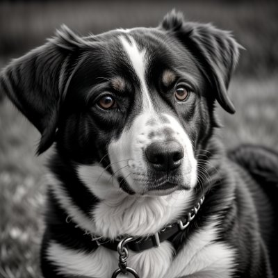 dog, pet, black and white, collar, portrait, eyes, outdoors, autumn, barking breed, furry, ball, nature, charming, faithful companion, emotional, wrinkled, light collar, guardian, friend
