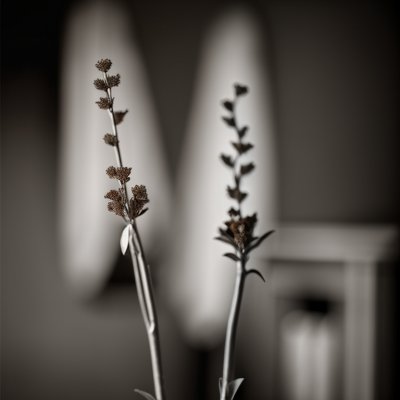 honesty plant, silver, dried flowers, decoration, plant, still life, mirror effect, leaves, nature, sunlight, natural beauty, texture, detail, artistic photography, environment, order
