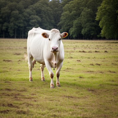 cow, cattle, bull, pasture, field, agriculture, white animal, mammal, muscular, rural, nature, grass, outdoors, farm, cattle farming, beef cattle, idyllic scene, greenery, summer day
