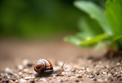 snail, close-up, nature, garden snail, shell, ground, insect, macro, slow, blurred background, macro photography, slow speed, green background, slow animal, simplicity, minimalism, slow movement, ecology, natural environment, lifestyle, ground surface