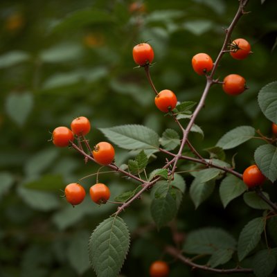 rose hip, orange, green, branch, leaf, nature, fresh, garden, fruit, summer, shrub, berries, autumn, medicinal, vitamin, natural, edible, background, ecology, relaxation, health