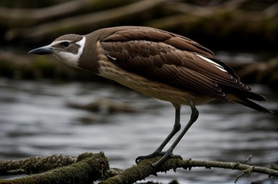 bird, nature, wild, birdwatching, ornithology, bird habitat, close-up, brown feathers, standing bird, water bird, zoo, black and white stripes, natural environment, head coloring, beak, aquatic environment, ground, lazy, person sitting