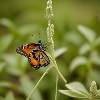 butterfly, nature, insect, close-up, wings, plant, butterfly wings, branched, summer, outdoor, black and white stripes, leaves, details, natural environment, symmetry, beauty of nature, wide shot, camouflage, blossom, lighting conditions