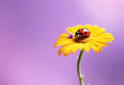 ladybug, flower, flower background, nature, purple color, yellow flowers, macro photography, flower wallpaper, insect, kings park, macro insect, macro ladybug, flower macro, nature details, telephoto lens, pastel colors, bright, tiny detail, beautiful flowers, biology, color harmony, spring, Kings Park, Western Australia, Australia