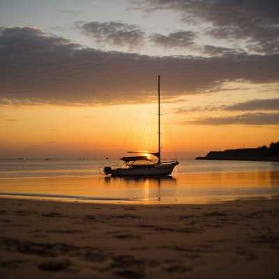 beach, boat, sunset, sky, sea, evening, silhouette, peaceful, lonely, calm, beautiful, summer, nature, sand, red sky, scenic, relaxation, water, beach evening, picturesque
