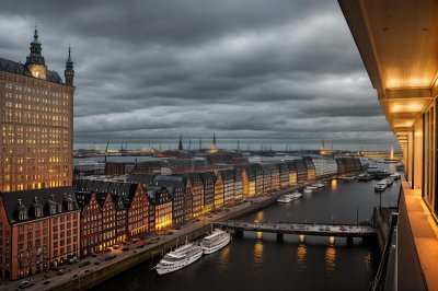hamburg, city, ships, houses, elbphilharmonie, architecture, channel, port, building, bridge, hamburg, hamburg, hamburg, hamburg, hamburg