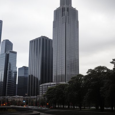 buildings, cityscape, architecture, nature, evening, tower, tall, skyscrapers, lights, cars, people, trees