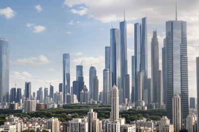 buildings, cityscape, architecture, tall, nature, tower, skyscrapers, modern, concretely, glass, cars, people, sky, urban, metropolis