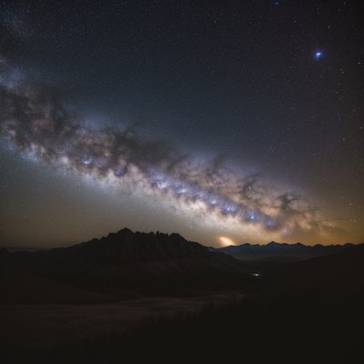 milky way, night, sky, space, cosmic, galaxy, universe, stars, clouds, nature, atmosphere, landscape, trees, fog, outdoors, astronomy, constellation, cosmos, starry, mystical, magical, nebula
