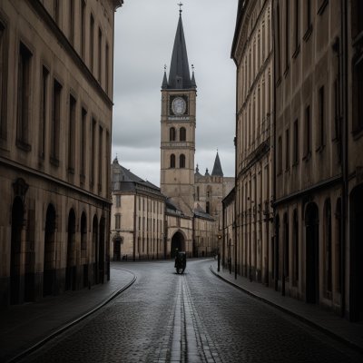 architecture, travel, europe, horseman, tourism, road, town